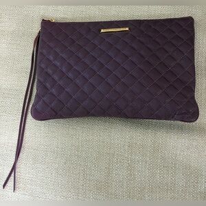 Rebecca Minkoff Purple/Plum Quilted Leather Clutch